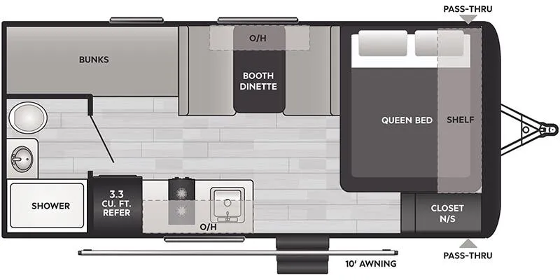 Keystone Hideout Sport 175BH floor plan