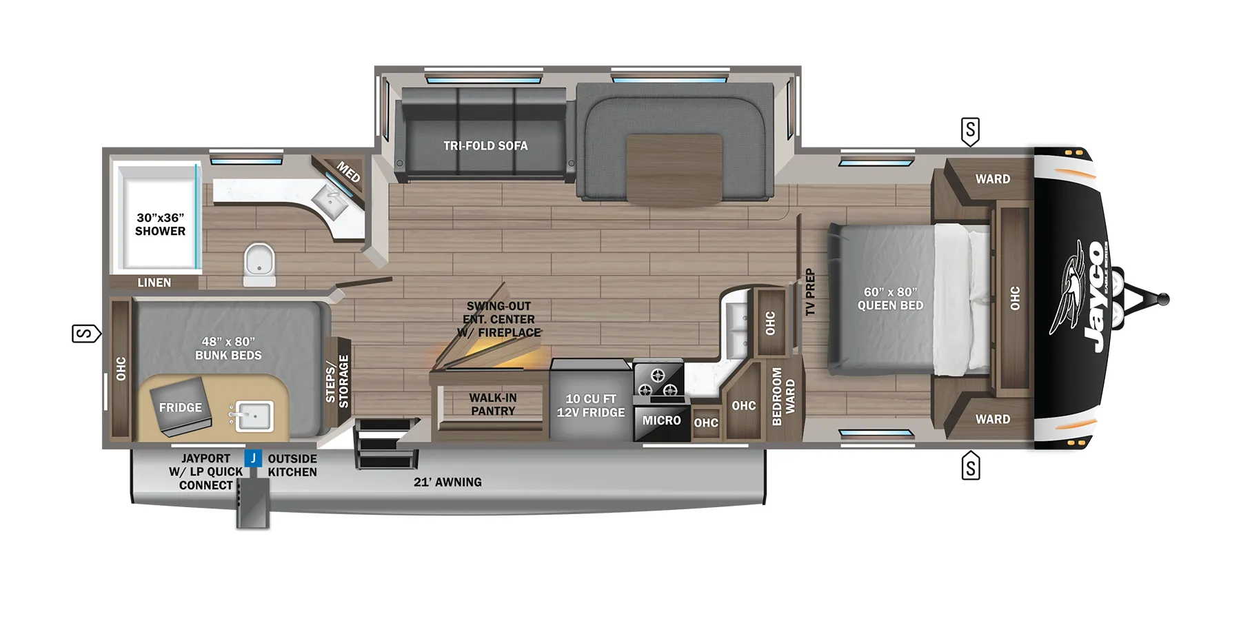 2023 Jayco Eagle HT 284BHOK - Floor plan