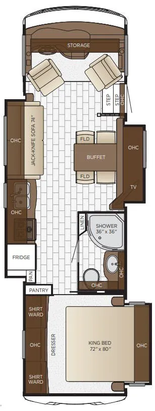 Newmar Bay Star Sport 3113 floor plan