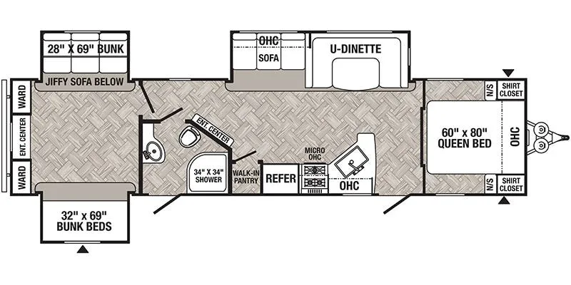 Palomino Puma 32DBTS floor plan