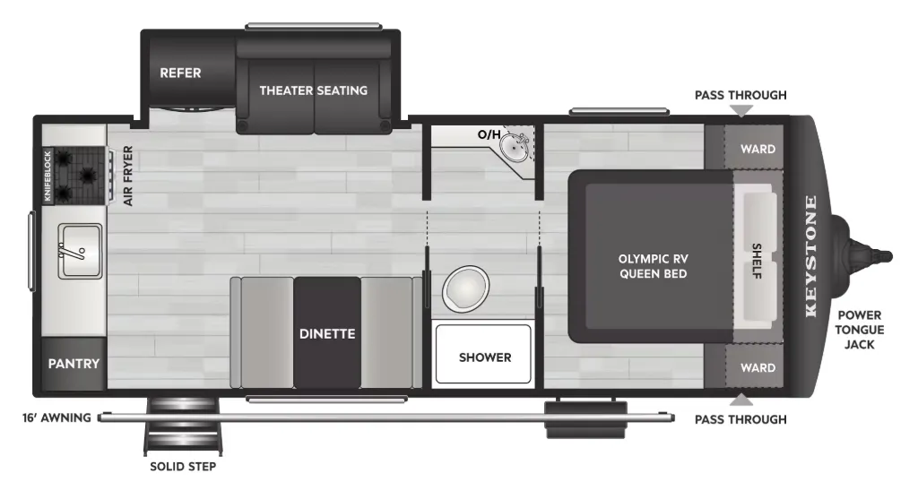2026 Keystone Hideout 212RKS floor plan