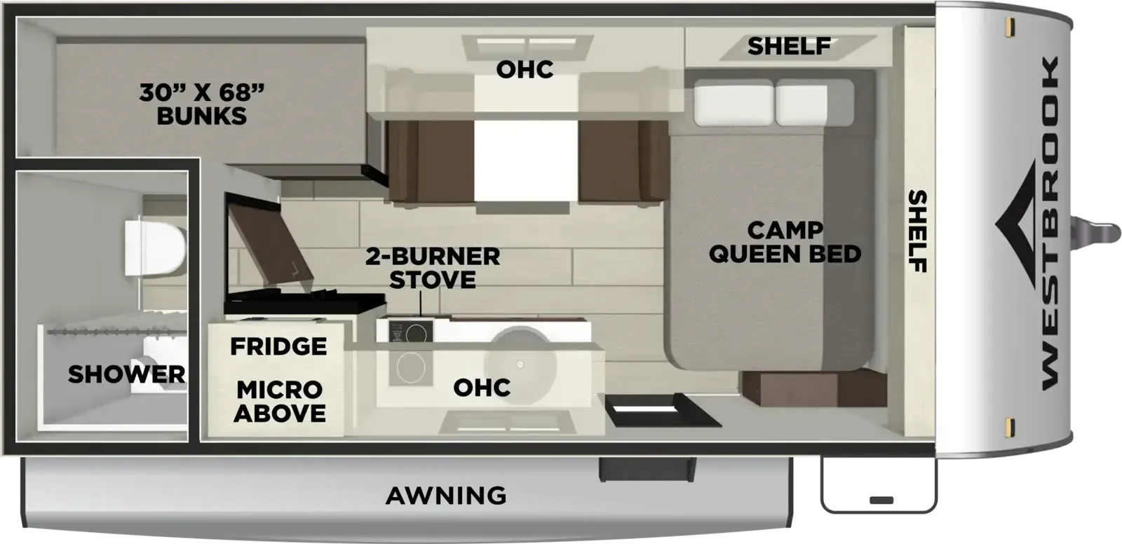 Forest River Westbrook 16CC floor plan