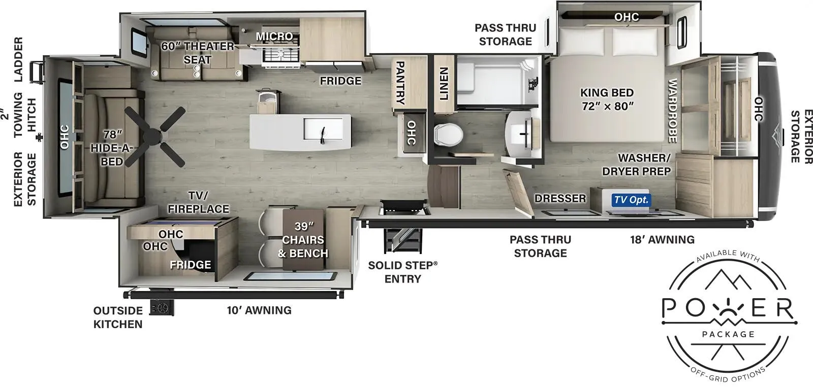 Forest River Flagstaff Classic F372RL floor plan