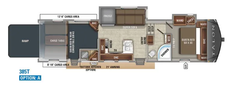 Jayco Talon Platinum 385T floor plan