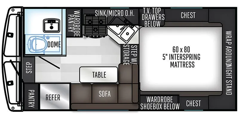 Palomino Backpack HS-2901 floor plan