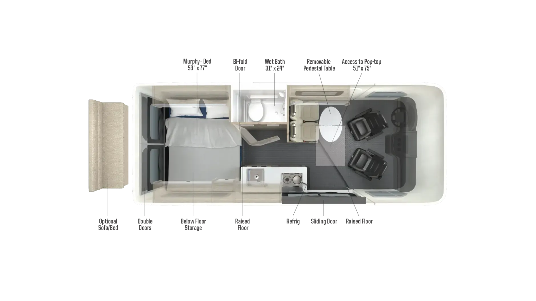 Winnebago Solis 59P floor plan