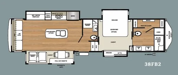 Forest River Riverstone Legacy 38FB2 floor plan