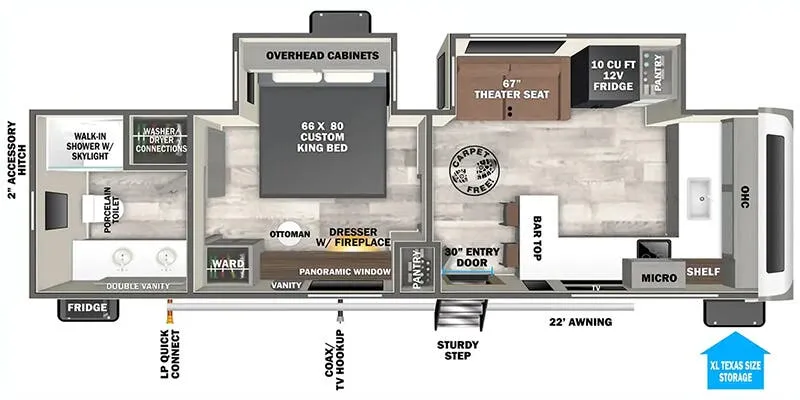 2026 Forest River Salem Hemisphere 261FKRB floor plan