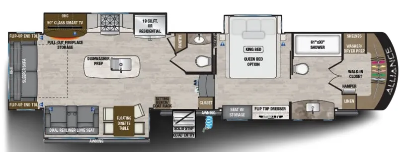Alliance RV Paradigm 370FB floor plan