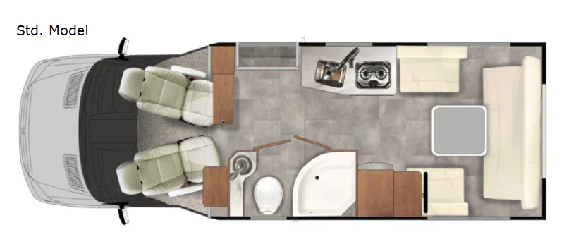 2019 Pleasure-Way Plateau TS - Floor plan
