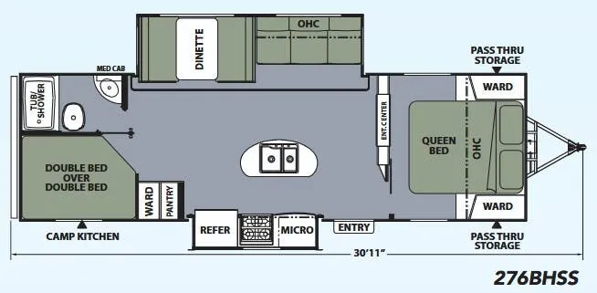 Coachmen Apex Ultra-Lite 276BHSS floor plan