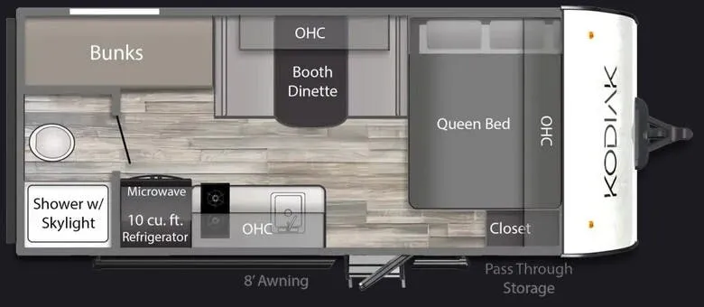 2026 Dutchmen KODIAK 178BHS - Floor plan