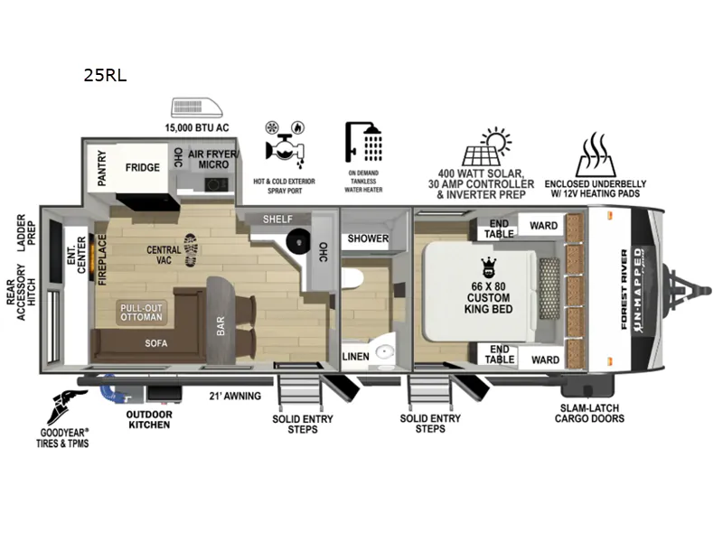 2026 Forest River Un-Mapped 25RL - Floor plan