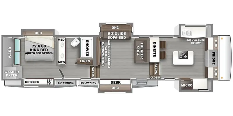 2025 Forest River RiverStone 421FK floor plan