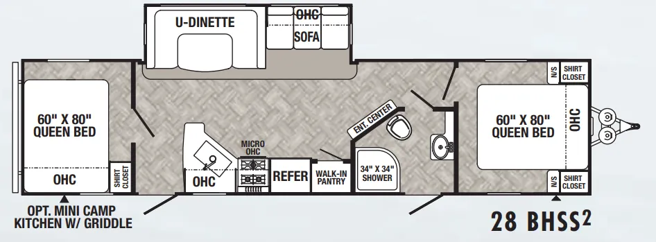 Palomino Puma 28BHSS2 floor plan