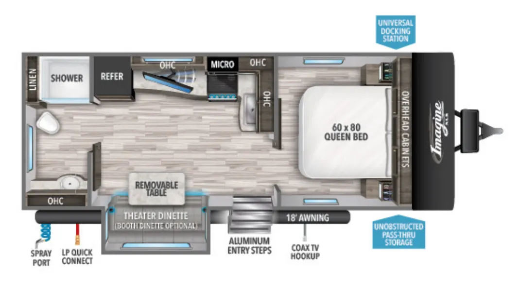 Grand Design Imagine XLS 22RBE floor plan