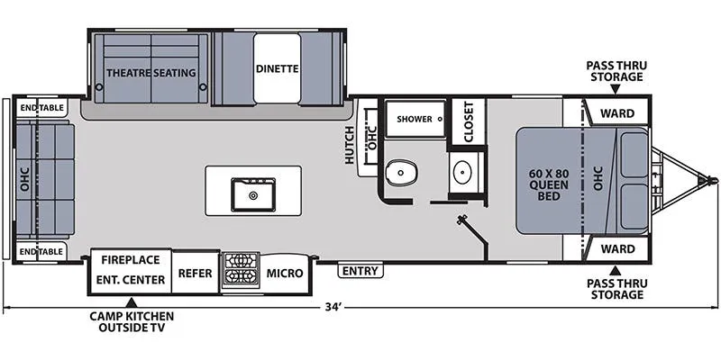 2023 Coachmen Apex Ultra-Lite 293RLDS - Floor plan
