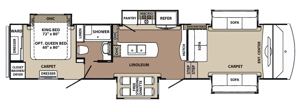 Forest River Blue Ridge 3888FL floor plan