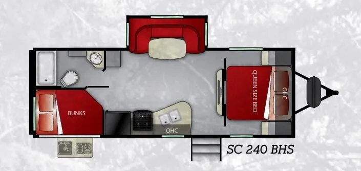 Cruiser RV Shadow Cruiser 240BHS floor plan