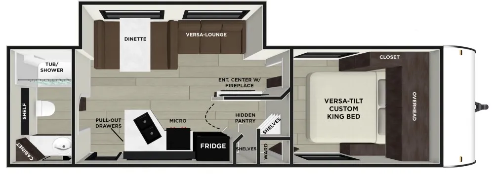 2026 Forest River Wildwood Xlite 25ICE - Floor plan