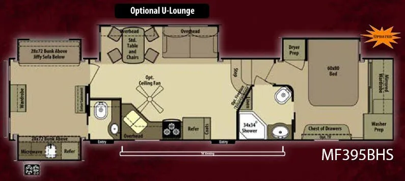 Highland Ridge Mesa Ridge MF395BHS floor plan