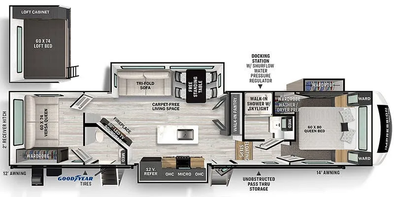 2023 Forest River Impression 330BH - Floor plan