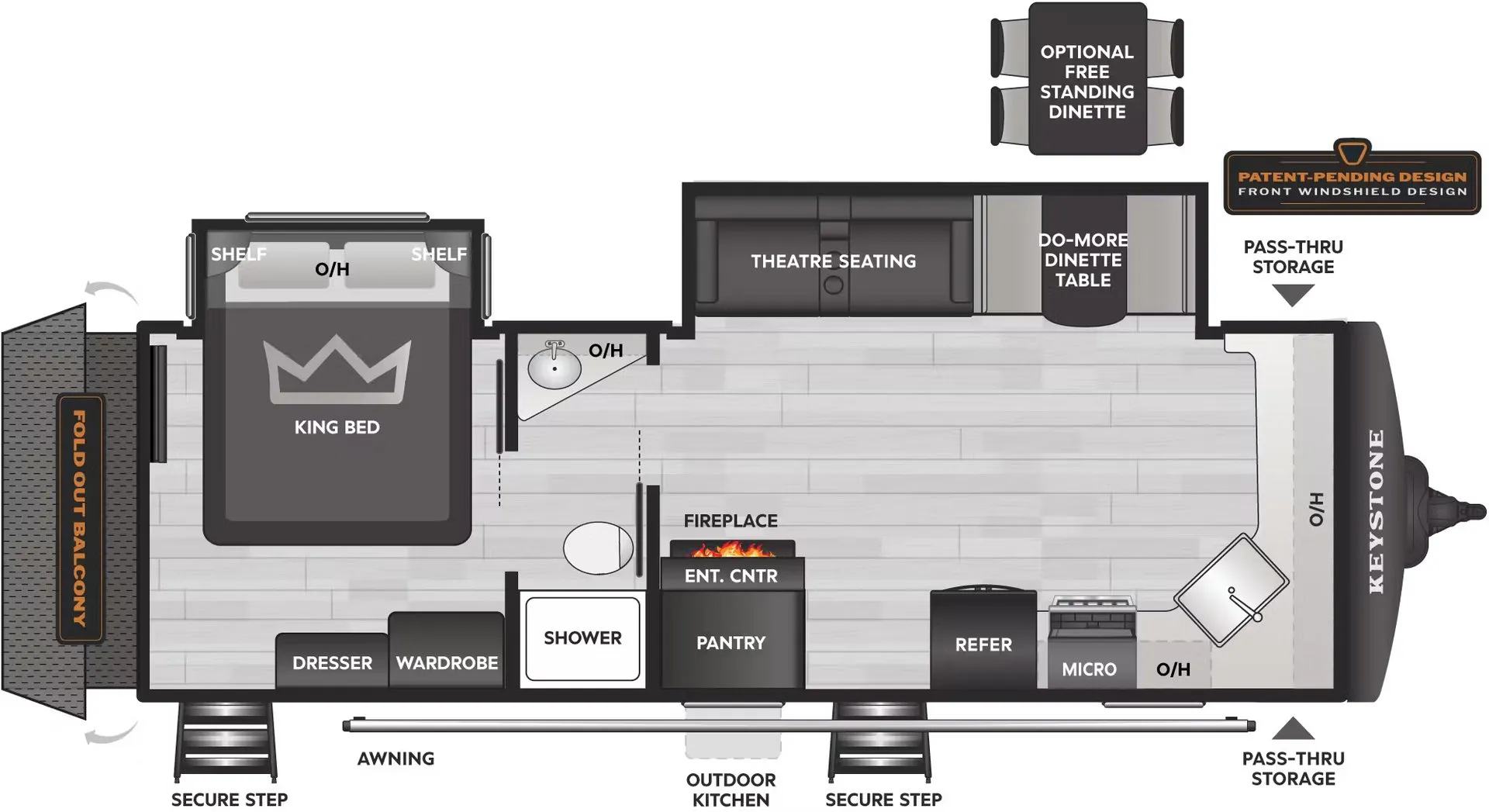 Keystone Bullet Premium 271KBS floor plan