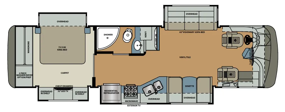 Forest River Berkshire 34QS floor plan