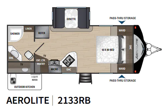 Dutchmen Aerolite 2133RB floor plan