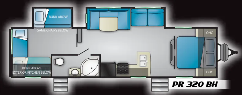 Heartland Prowler 320BH floor plan