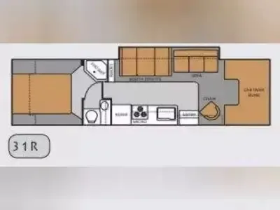 2011 Thor Motor Coach Chateau 31R - Floor plan
