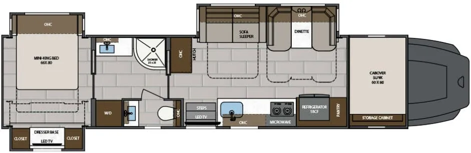 Renegade RV Classic 41CMB floor plan