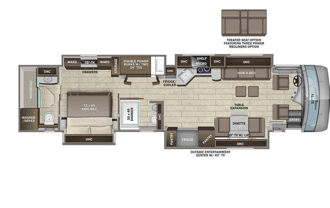 Entegra Coach Cornerstone 45R floor plan