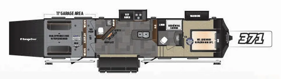 Keystone Fuzion 371 floor plan