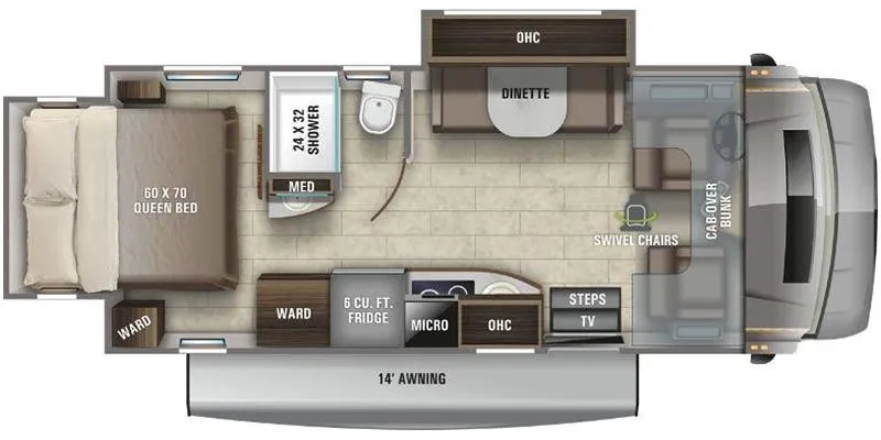 2021 Entegra Coach Qwest 24K - Floor plan