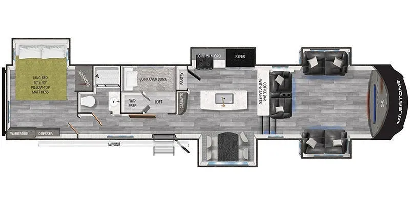 Heartland Milestone 370FLMB floor plan