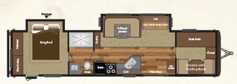Keystone Hideout 38BHDS floor plan