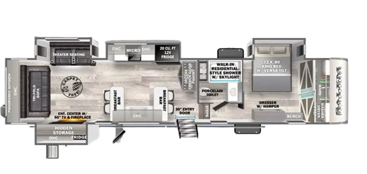 2024 Forest River Salem Hemisphere Elite 35RE - Floor plan