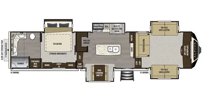 2020 Keystone Alpine 3710KP floor plan