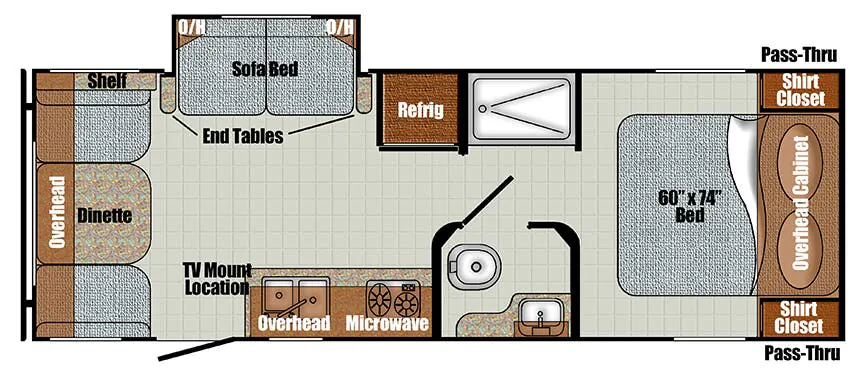 Gulf Stream Vista Cruiser 23RSS floor plan