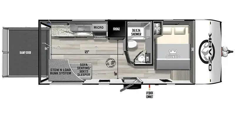 2025 Forest River OZARK Toy Hauler - Floor plan