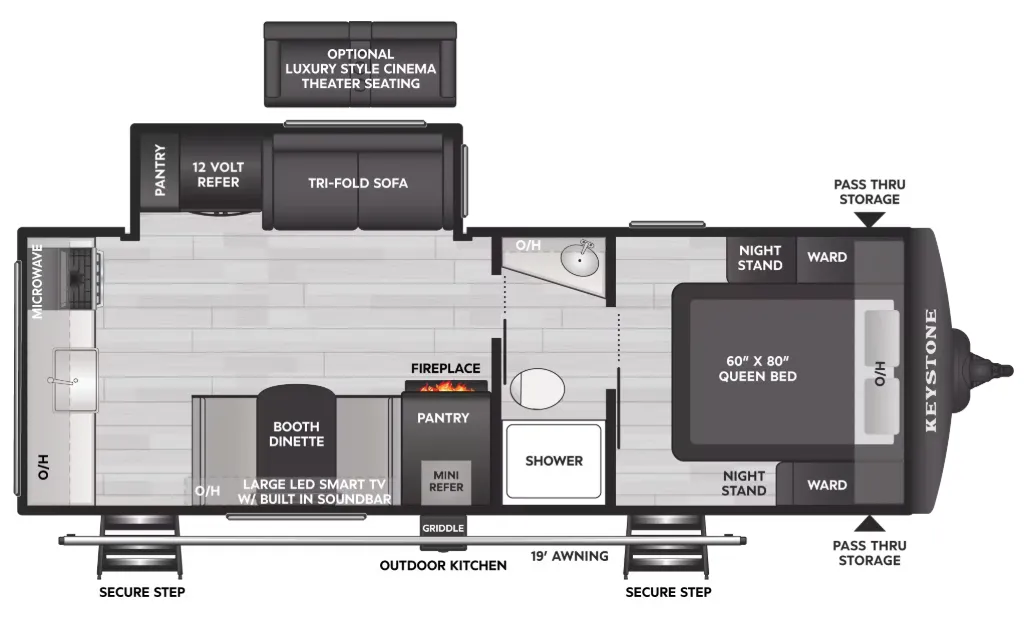 Keystone Bullet Crossfire 245RKS floor plan