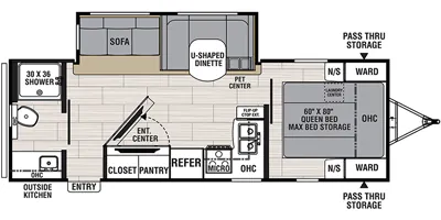 2022 Forest River COACHMEN SPIRIT 2557RB floor plan