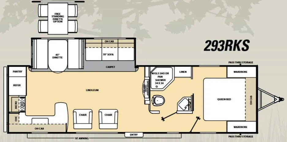 Coachmen Catalina 293RKS floor plan
