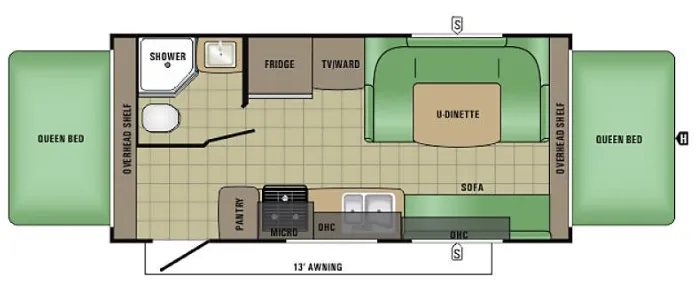 2015 Starcraft Travel Star 207RB - Floor plan