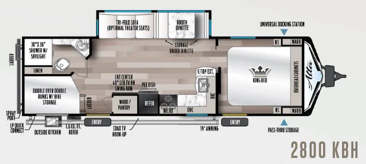 East to West Alta 2800KBH floor plan