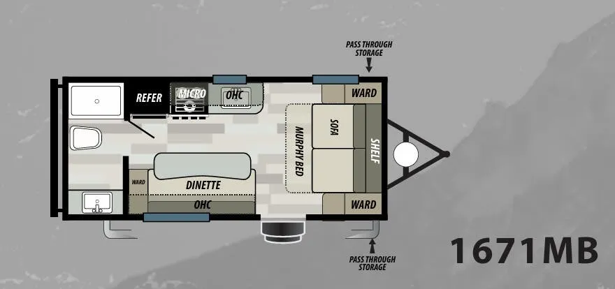 Forest River Sonoma 1671MB floor plan
