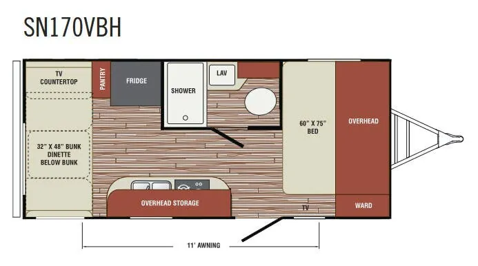 Venture RV Sonic SN170VBH floor plan