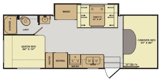 Fleetwood Surge 25G floor plan