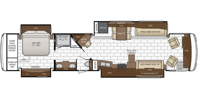 Newmar Ventana 4334 floor plan